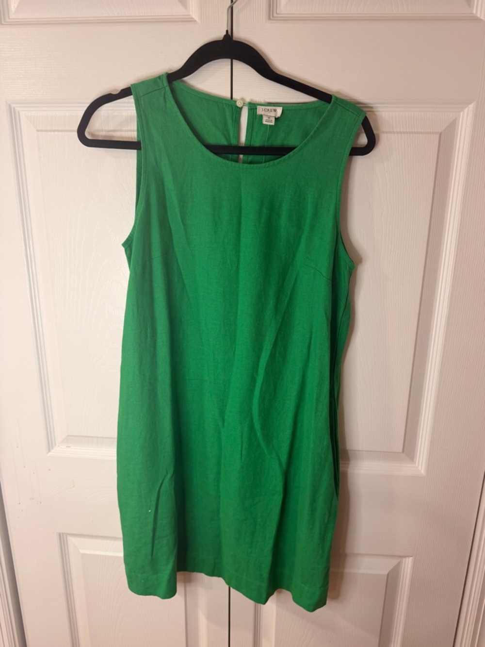 J. Crew Bright Green Sleeveless Shift Dress